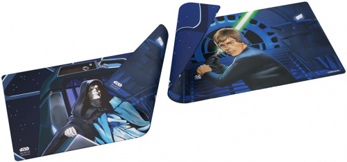 Gamegenic: Star Wars Unlimited - Ashes of the Empire - Double-Sided Game Mat - Jedi Luke Skywalker & Emperor Palpatine